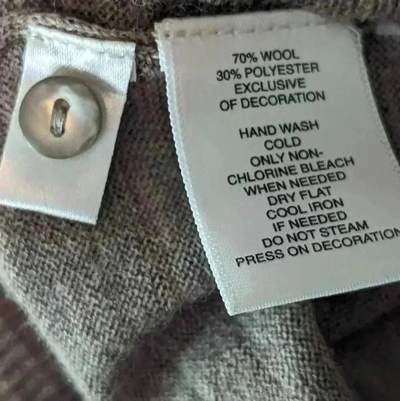 Ann Taylor Loft Tan Knit Jewel Embellished Cardigan Sweater Size Small Button - Picture 9 of 14